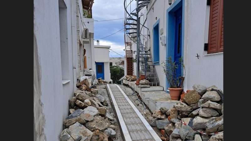 Δήμος Σκύρου: Για την ασφάλεια των πολιτών το έργο πλακόστρωσης στα Κοχύλια
