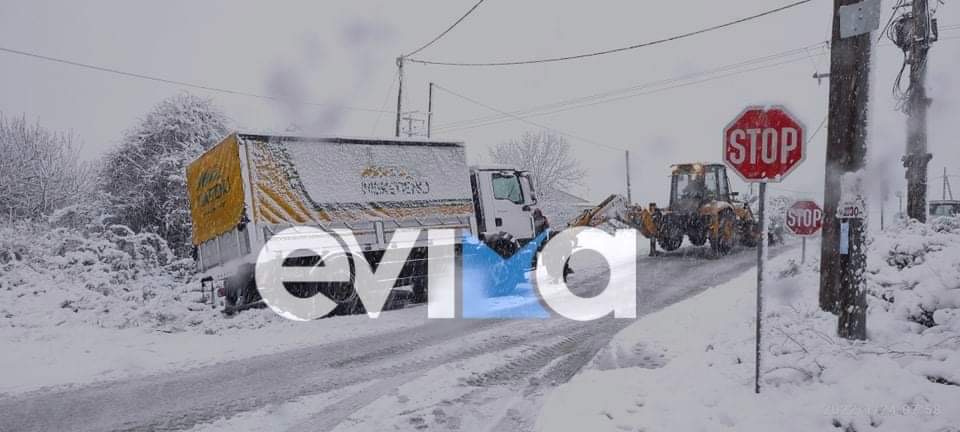 Εύβοια – Κακοκαιρία «Μπάρμπαρα»: Απαγόρευση κυκλοφορίας φορτηγών