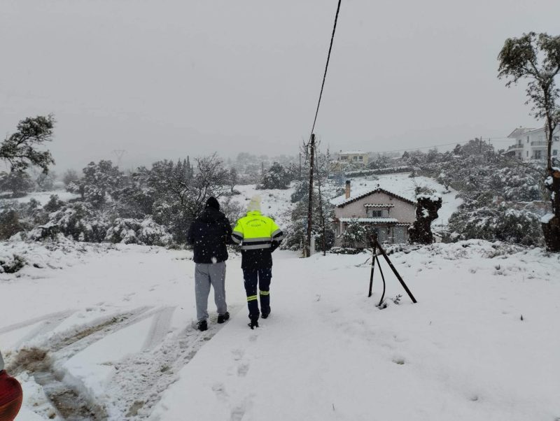 Kακοκαιρία Μπάρμπαρα: Επί ποδός το Εθελοντικό Σώμα Δασοπροστασίας Διάσωσης Ευβοίας στην Ερέτρια