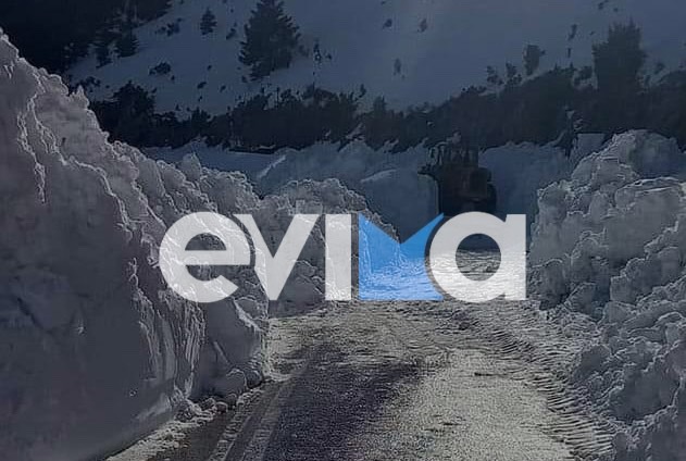 Εύβοια: Η κακοκαιρία Μπάρμπαρα έφυγε… το «λευκό τοπίο» έμεινε- Ποια περιοχή έχει ακόμη 1,5 μέτρο χιόνι