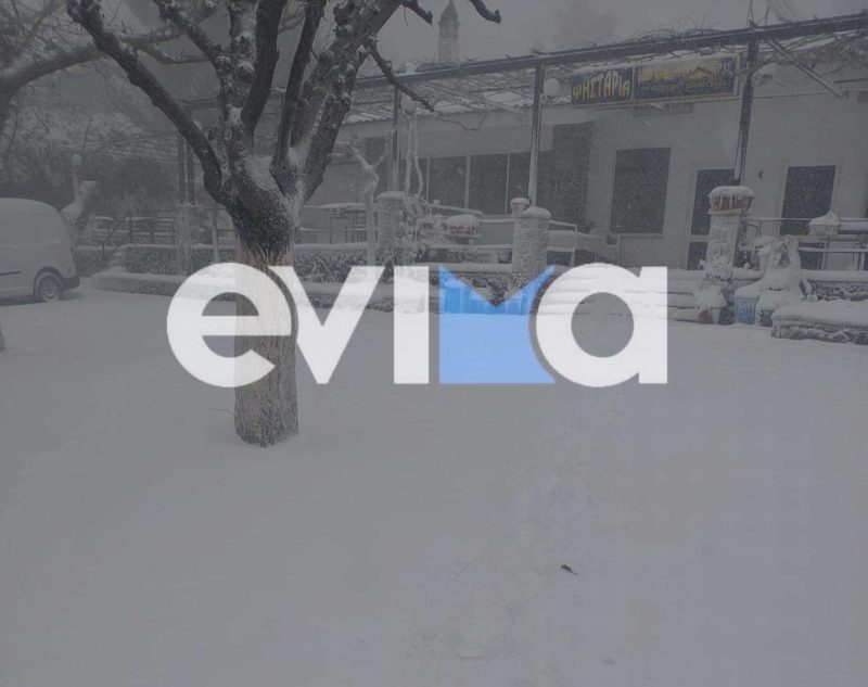 Κακοκαιρία «Μπάρμπαρα»: Θάφτηκε στο χιόνι ο Άγιος στην Εύβοια (pics)