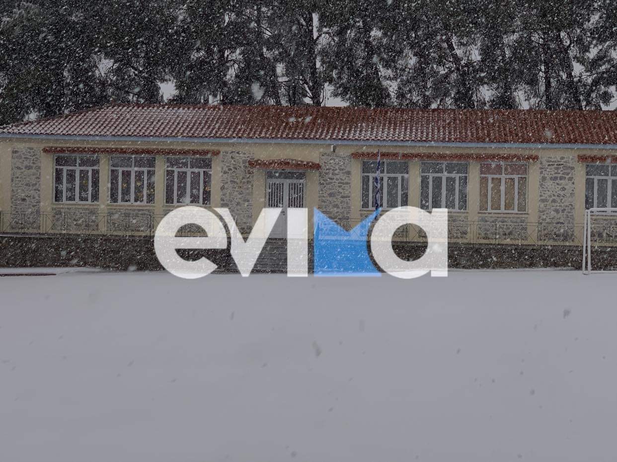 Κακοκαιρία Μπάρμπαρα: Κλειστά και αύριο όλα τα σχολεία στο δήμο Μαντουδίου Λίμνης Αγίας Άννας