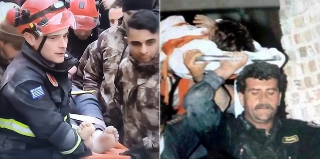 Eύβοια: Ο γιός του Διοικητή της Πυροσβεστικής Χαλκίδας σώζει ζωές συντρίμμια του σεισμού στην Τουρκία