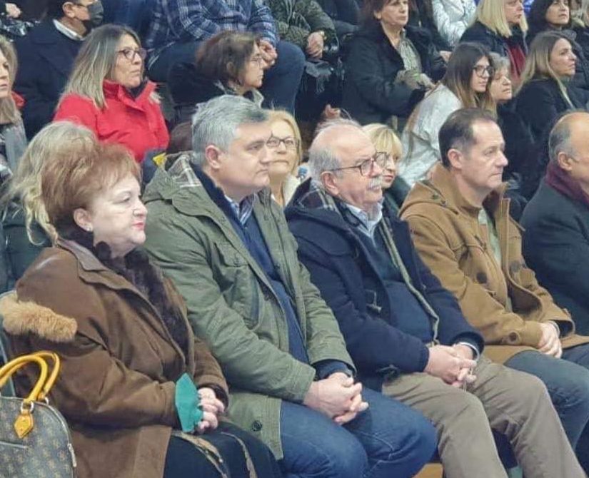 Στην κοπή πίτας του Σωματείου Εργαζομένων του Δήμου Χαλκιδέων, ο Γιώργος Μπουραντάς