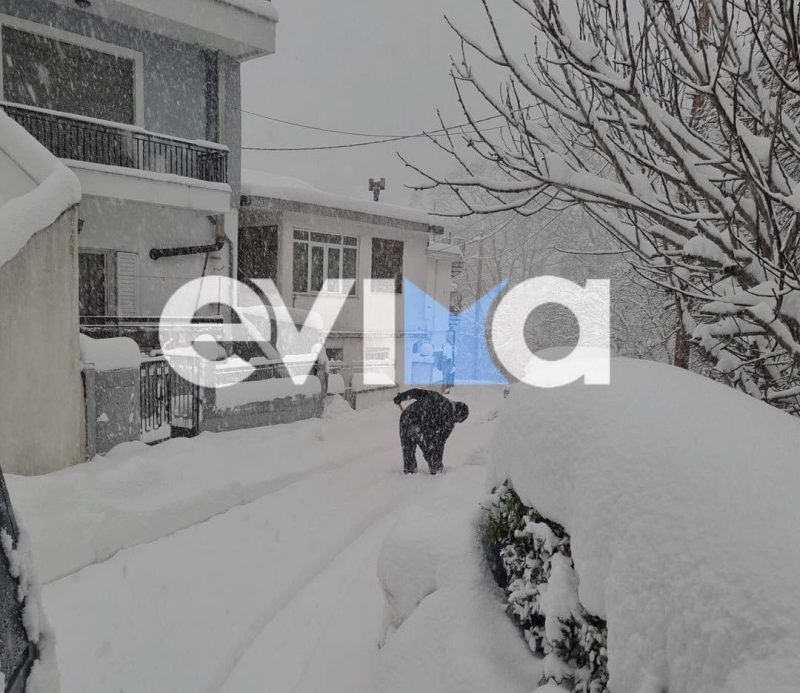 Χιόνια στην Εύβοια: Live η πορεία της κακοκαιρίας «Αυγή» – Πού χιονίζει τώρα