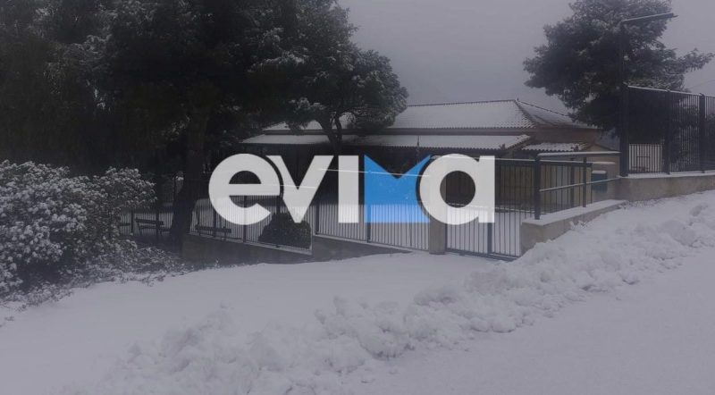 Η κακοκαιρία Μπάρμπαρα παραμένει στην Εύβοια: Τι θα γίνει με τα χιόνια τις επόμενες ώρες