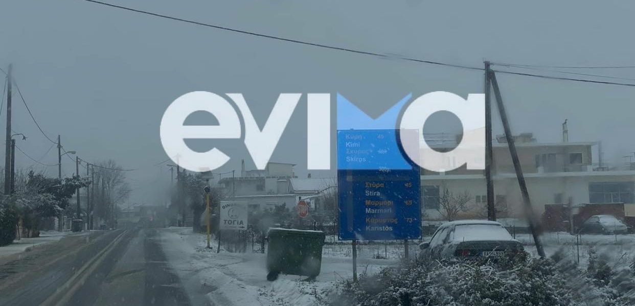 Κακοκαιρία Μπάρμπαρα: Ισχυρή χιονόπτωση στα Λέπουρα Εύβοιας (vid)