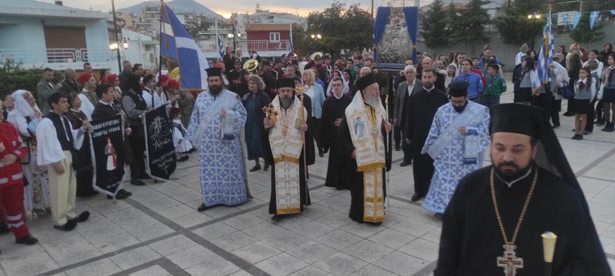 Εύβοια: Έτσι εορτάστηκε ο Ευαγγελισμός της Θεοτόκου στη Μητρόπολη Χαλκίδος