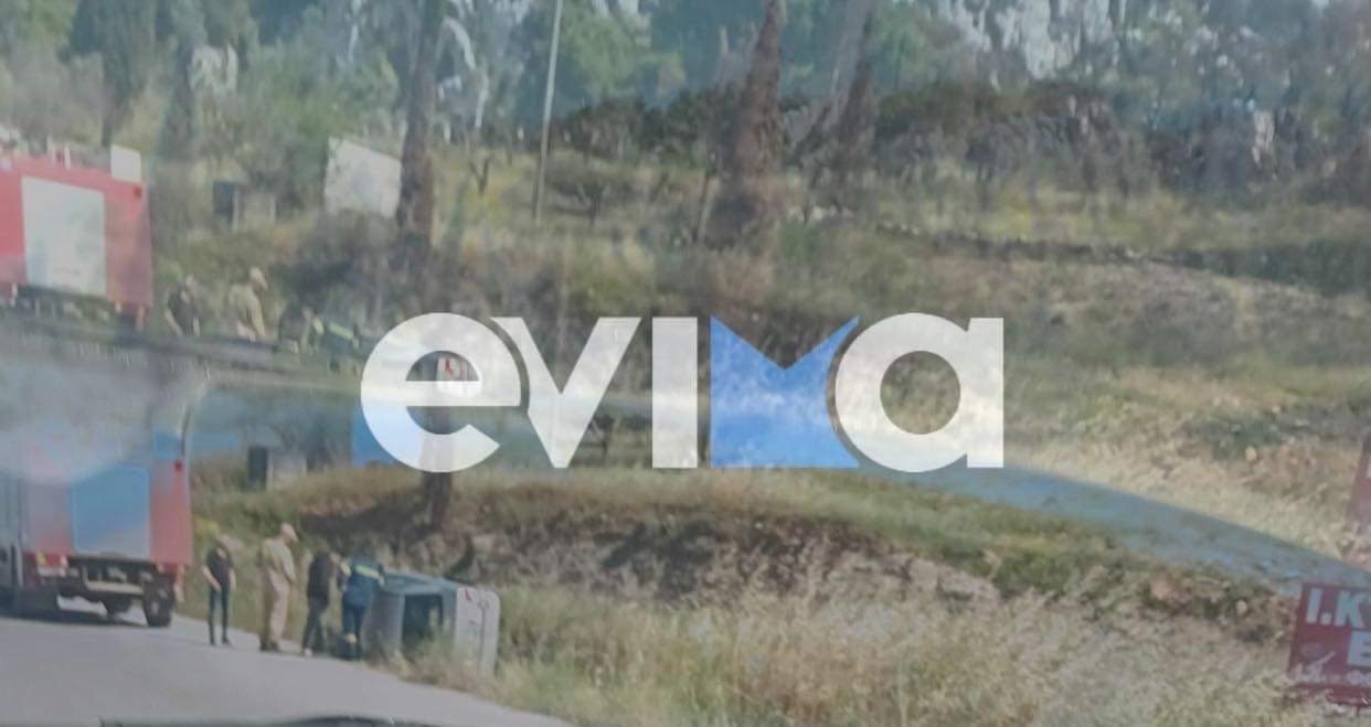 Σοβαρό τροχαίο  στην Εύβοια: Αυτοκίνητο τούμπαρε στον περιφερειακό δρόμο Αλιβερίου