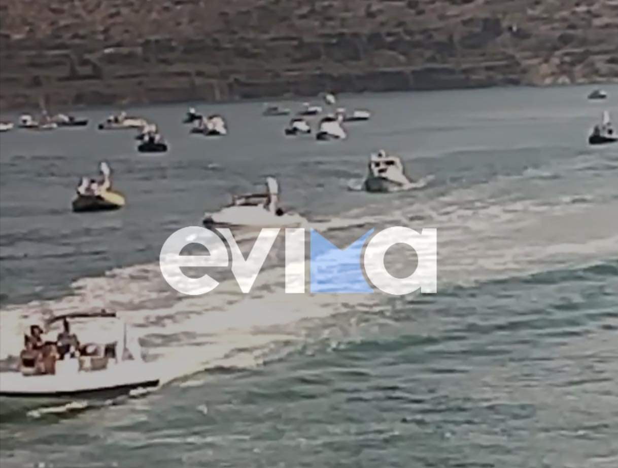 Εύβοια: Γέμισαν φουσκωτά σκάφη τα «τρελά νερά» της Χαλκίδας (pics)