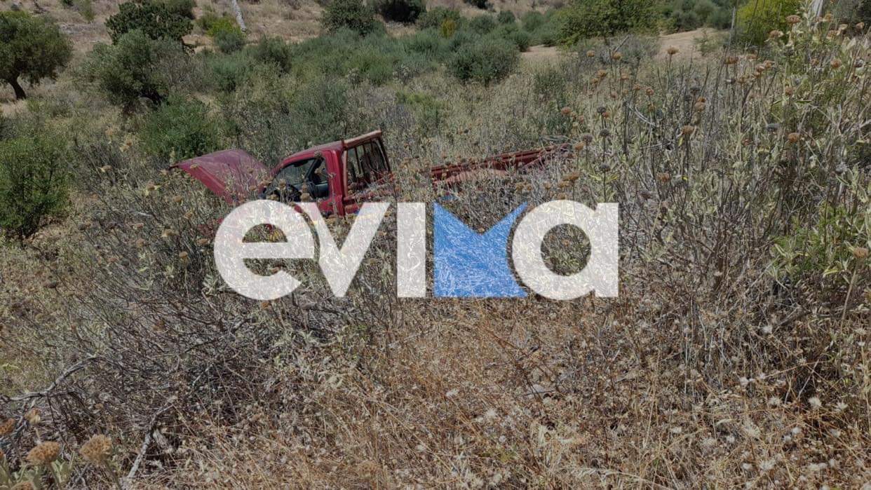 Σοβαρό τροχαίο στην Εύβοια: Αγροτικό βρέθηκε στο γκρεμό (pics)