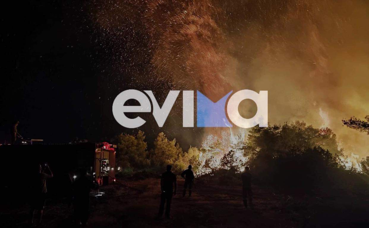 Φωτιά στην Εύβοια: Πύρινη κόλαση στα Ψαχνά – Κόπηκε το νερό