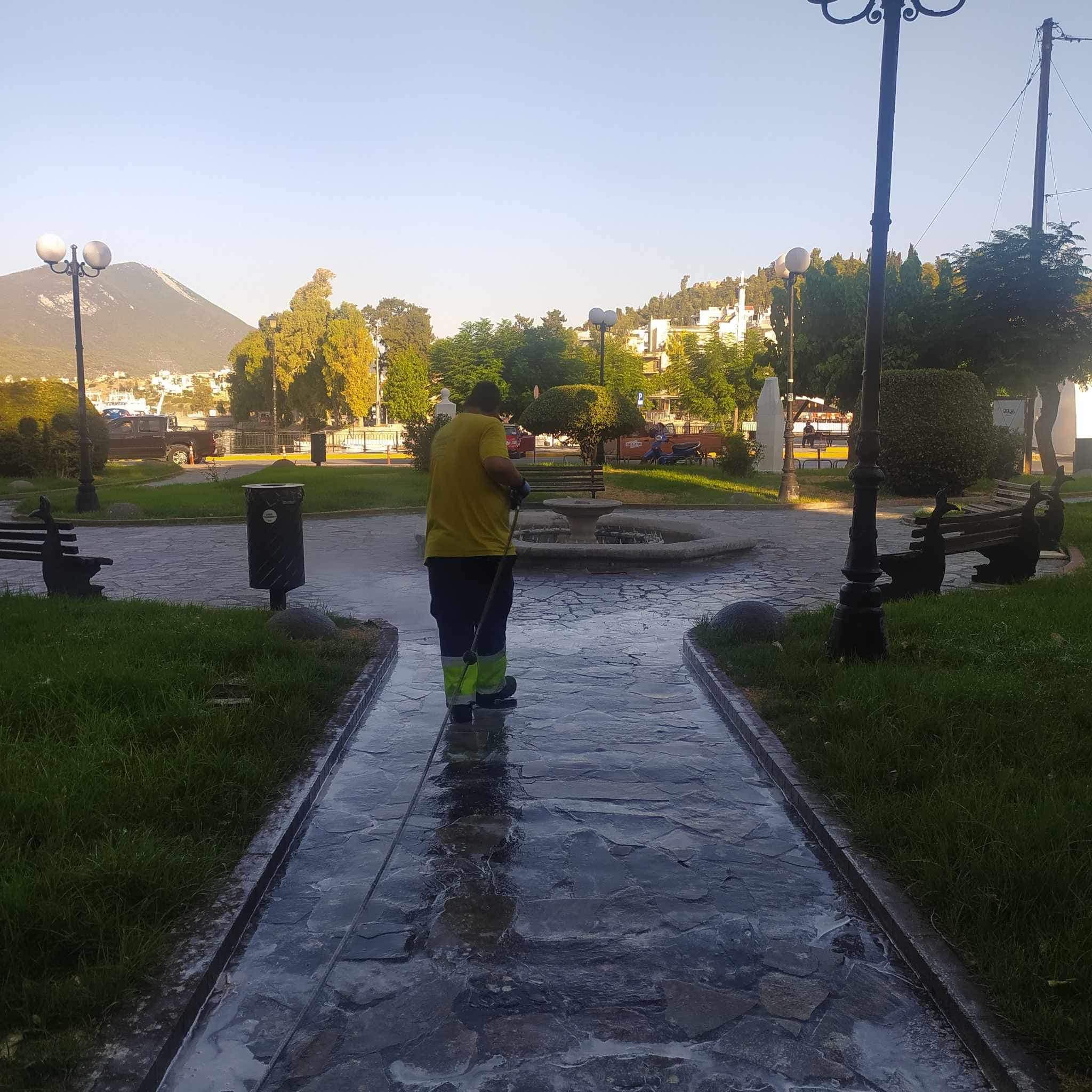 Συνεχίζονται οι επιχειρήσεις καθαριότητας από τον Δήμο Χαλκιδέων