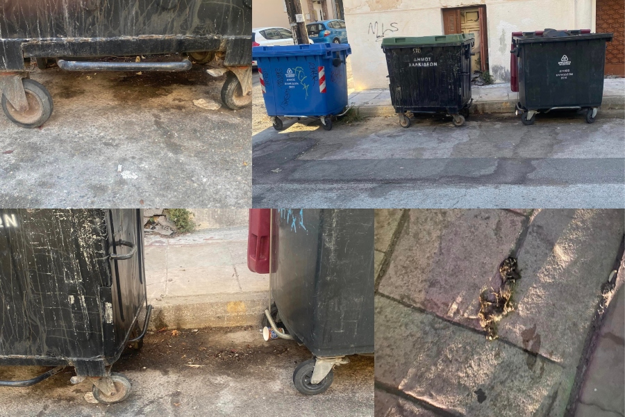Χαλκίδα: Παράπονα στον Δήμο για άπλυτους κάδους σκουπιδιών