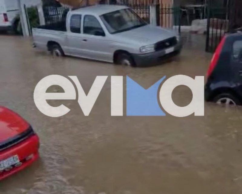 Κακοκαιρία Daniel – Εύβοια: Εγκλωβισμένοι οδηγοί στο Αλιβέρι, πλημμύρισαν δρόμοι (vid)