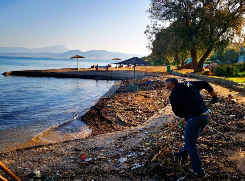 Εθελοντισμός στην Εύβοια: Καθάρισαν την παραλία στις Ροβιές