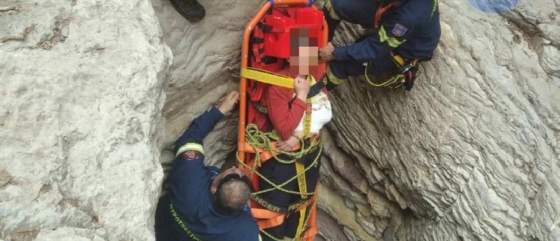 Γυναίκα έπεσε σε φαράγγι στη Ρόδο – Ανασύρθηκε τραυματισμένη