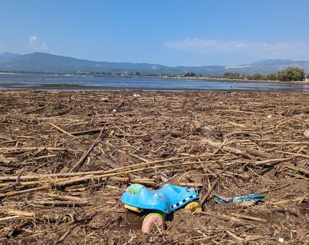 Εύβοια: Μάζεψαν 5.700 λίτρα απορριμμάτων από υγροβιότοπο