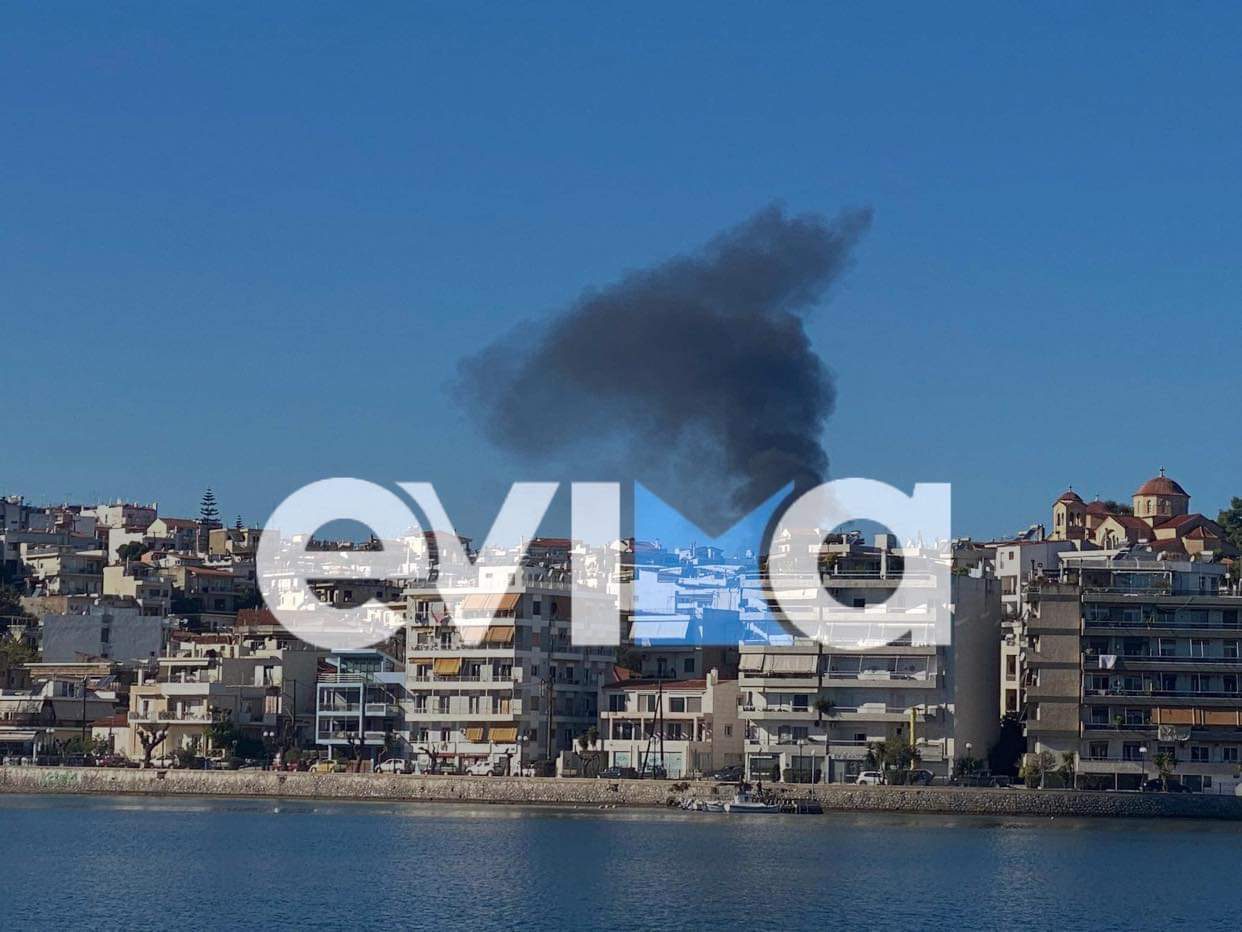 Φωτιά τώρα σε εργοστάσιο στη Χαλκίδα – Οι πρώτες εικόνες