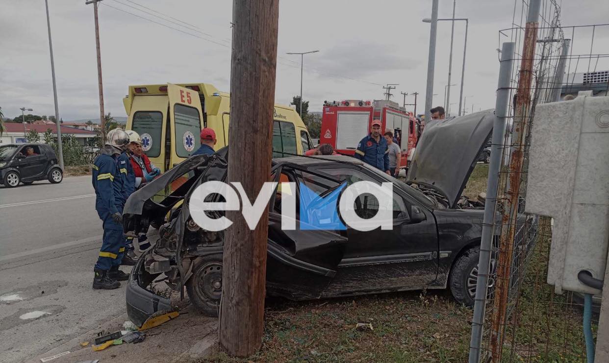 Σοβαρό τροχαίο στην Εύβοια: Αυτοκίνητο έπεσε πάνω σε κολώνα– Στο νοσοκομείο ηλικιωμένος