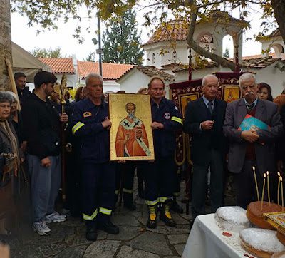 Εθελοντές και Άγημα σε Μοναστήρι Αγίου Νικολάου στην Εύβοια