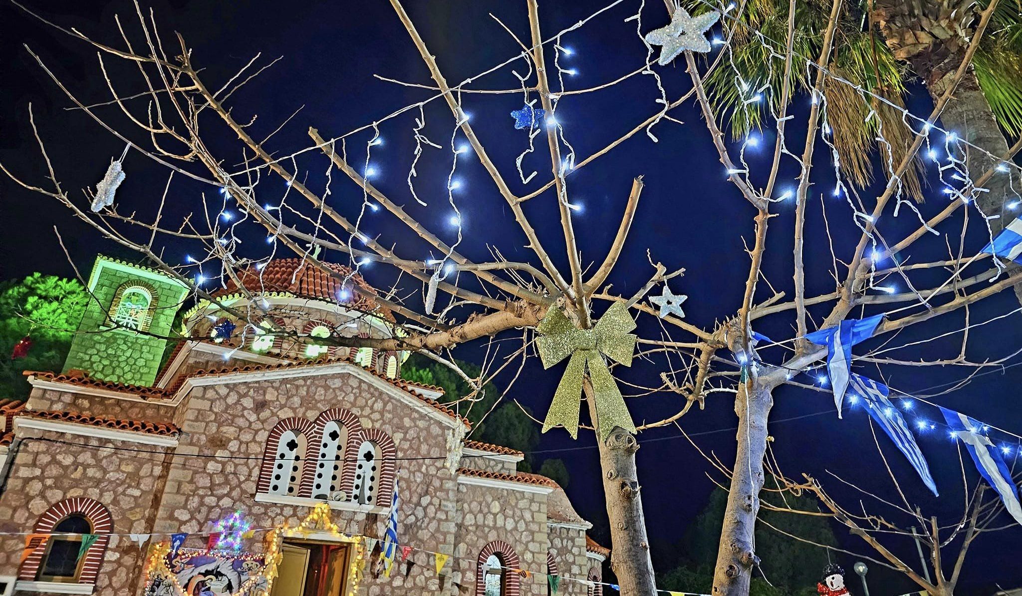 Χριστούγεννα στην Εύβοια: Στόλισαν και…εκκλησία για τις γιορτές (εικόνες)