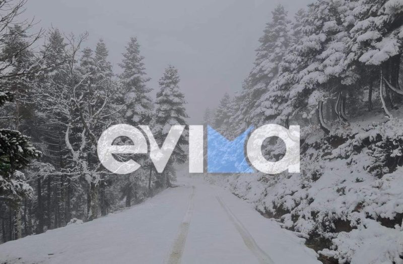 Αυτές οι περιοχές της Εύβοιας ξύπνησαν με χιόνια σήμερα
