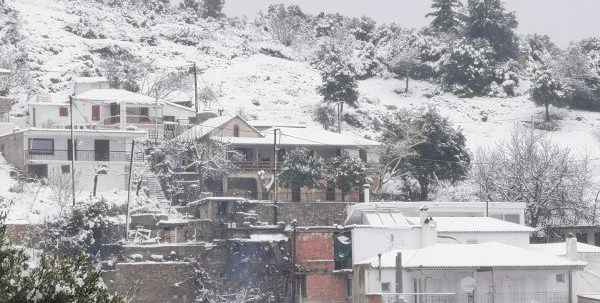 Εύβοια: Η Σέτα φόρεσε «το λευκό της πέπλο»- Μαγευτικές εικόνες χιονιού