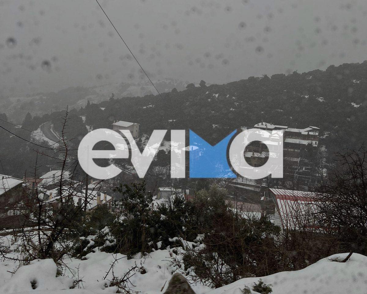 Χιόνια στην Εύβοια: Πόλος έλξης η γραφική χιονισμένη Σέτα (pics&vid)