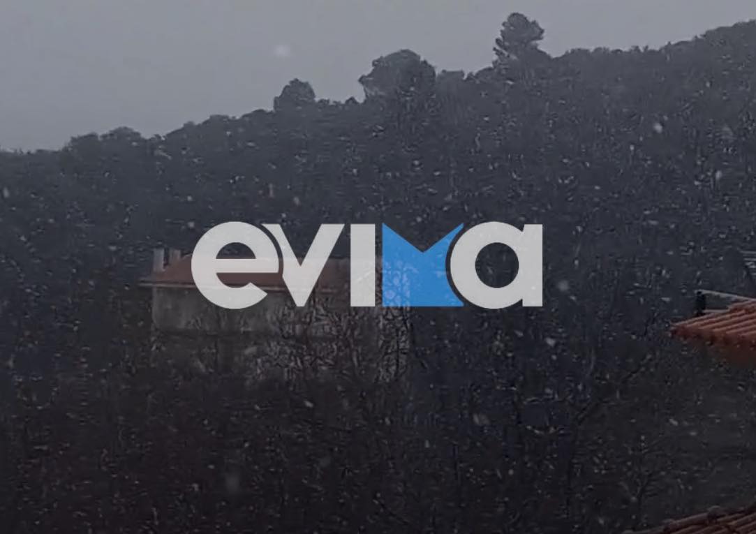 Χιόνια στην Εύβοια: Δείτε live που χιονίζει τώρα