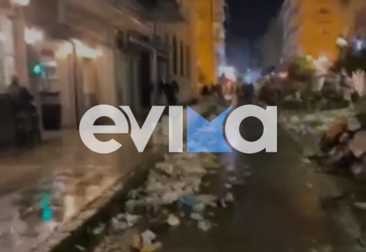 Γέμισε με σκουπίδια το κέντρο της Θεσσαλονίκης Παραμονή της Πρωτοχρονιάς – Τι συνέβη