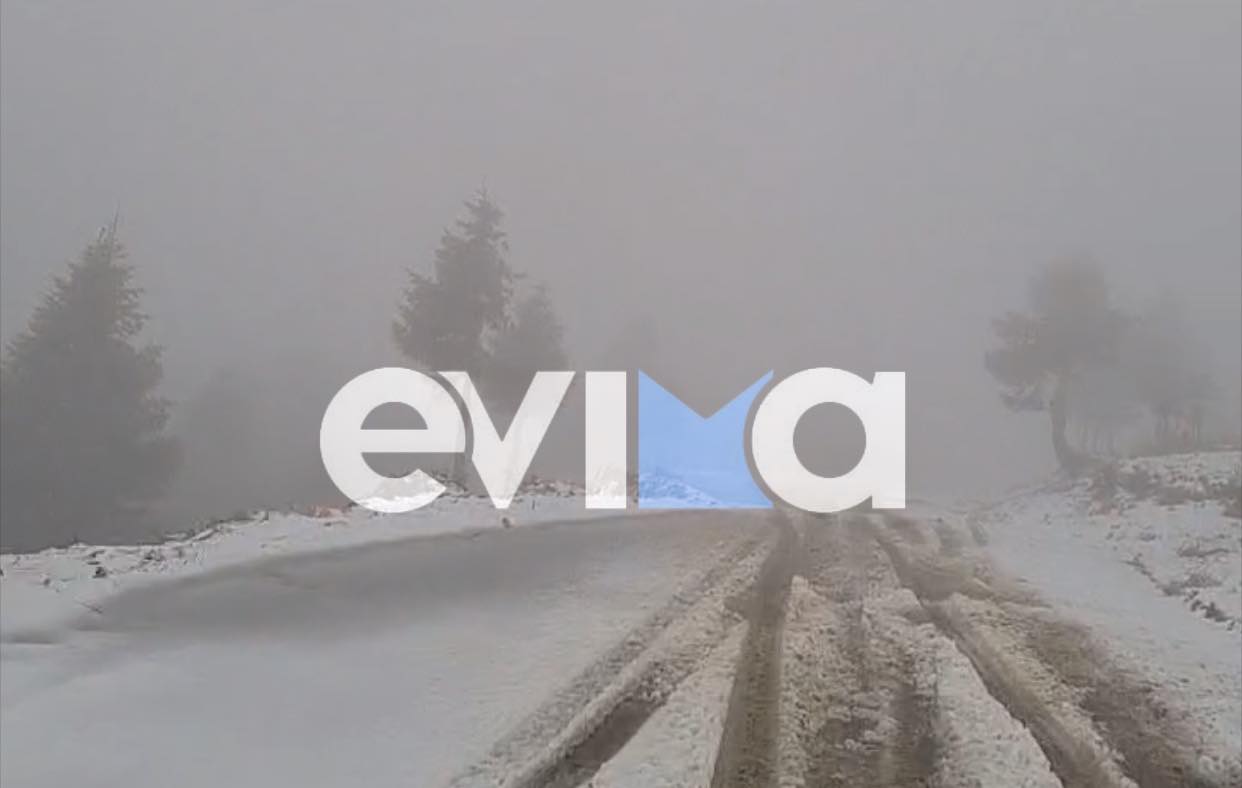 Χιόνια στην Εύβοια: Δείτε πού χιόνισε σήμερα (pics)