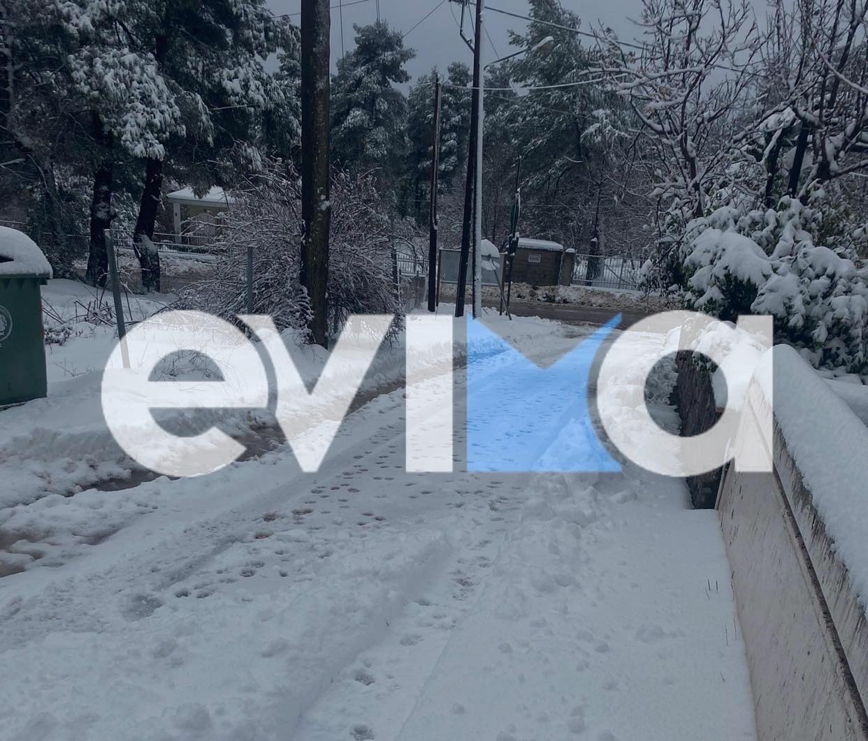 Η κακοκαιρία Avgi χτυπά και την Εύβοια με χιόνια – Νέο έκτακτο δελτίο από την ΕΜΥ