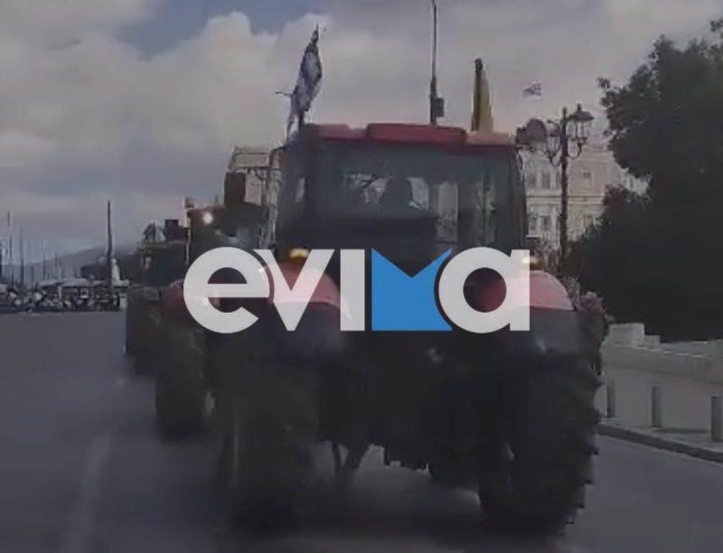 Έφτασαν πρώτοι στο Σύνταγμα οι αγρότες της Εύβοιας – Αποκλειστικό βίντεο