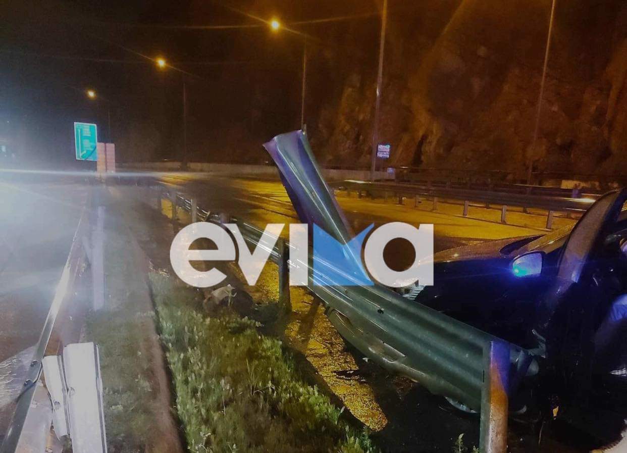 Σοβαρό τροχαίο στην Εύβοια: ΙΧ καρφώθηκε στα κιγκλιδώματα πριν την υψηλή γέφυρα της Χαλκίδας – Ένας τραυματίας