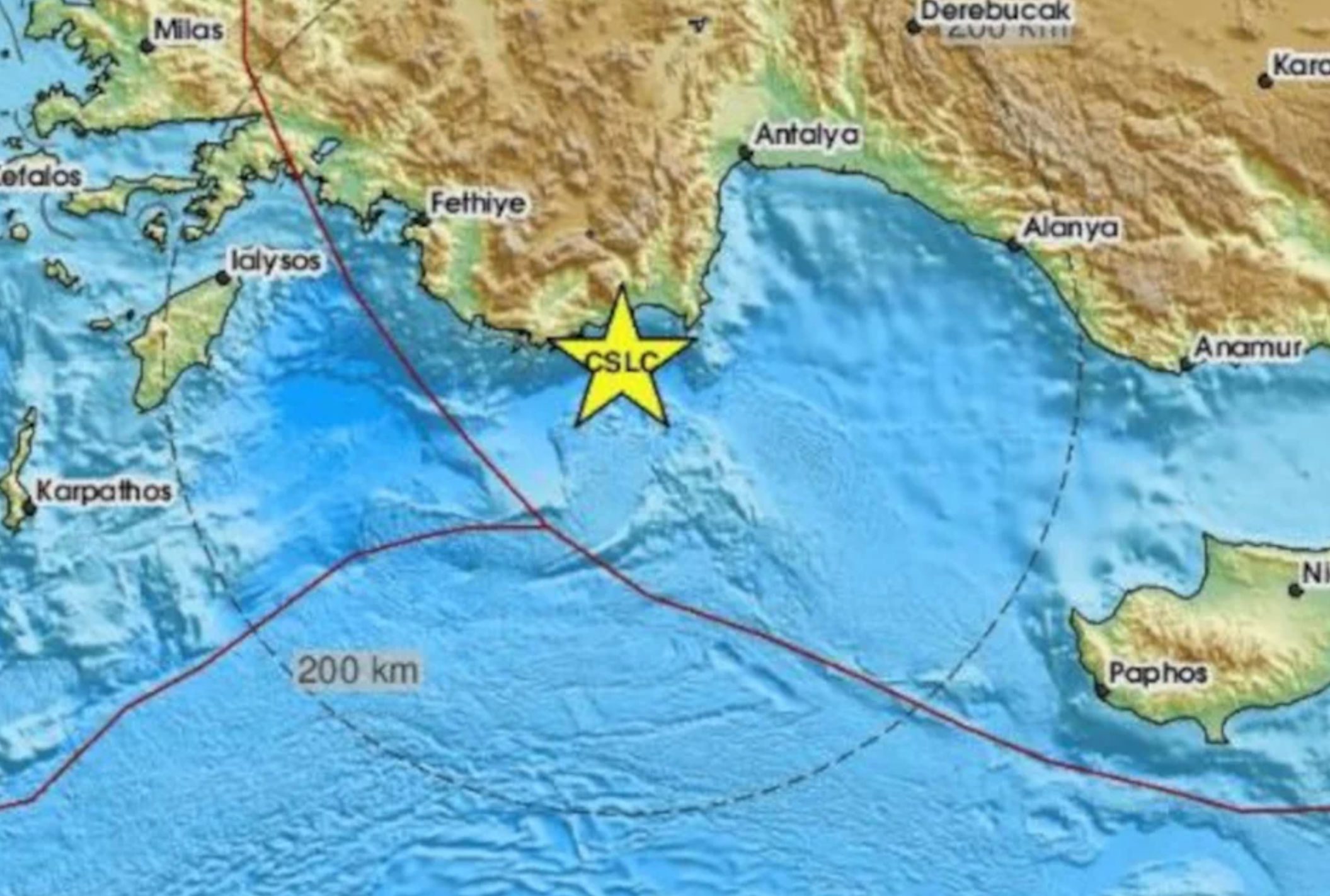 Σεισμός 4,8 Ρίχτερ στην Τουρκία – Αισθητός στο Καστελόριζο