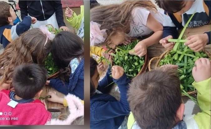 Πάσχα στην Εύβοια: Τι είναι τα Σταυρολούλουδα που ετοίμασαν μικροί μαθητές για την Κυριακή των Βαΐων