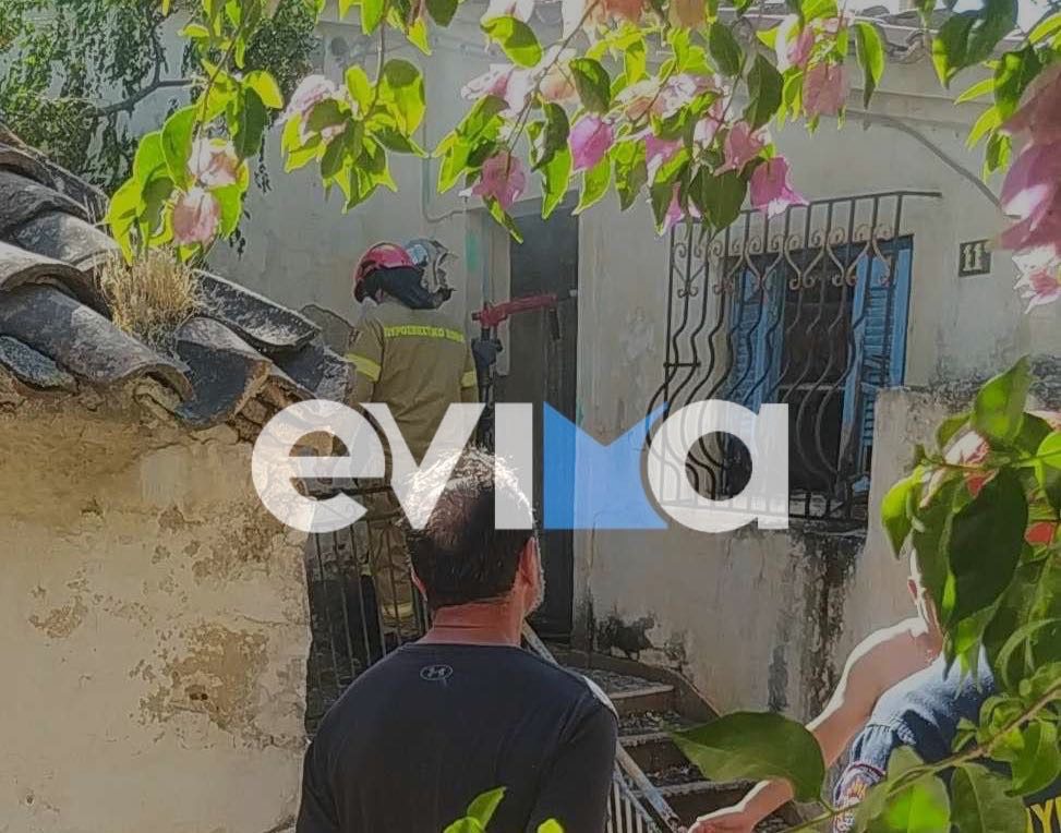Φωτιά σε εγκαταλελειμμένο σπίτι στην Εύβοια- Εικόνες