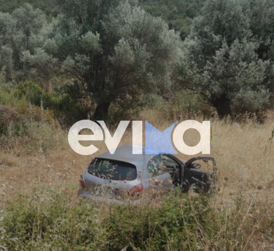 Τροχαίο στην Εύβοια: ΙΧ βγήκε εκτός δρόμου και κατέληξε σε χωράφι (εικόνες)