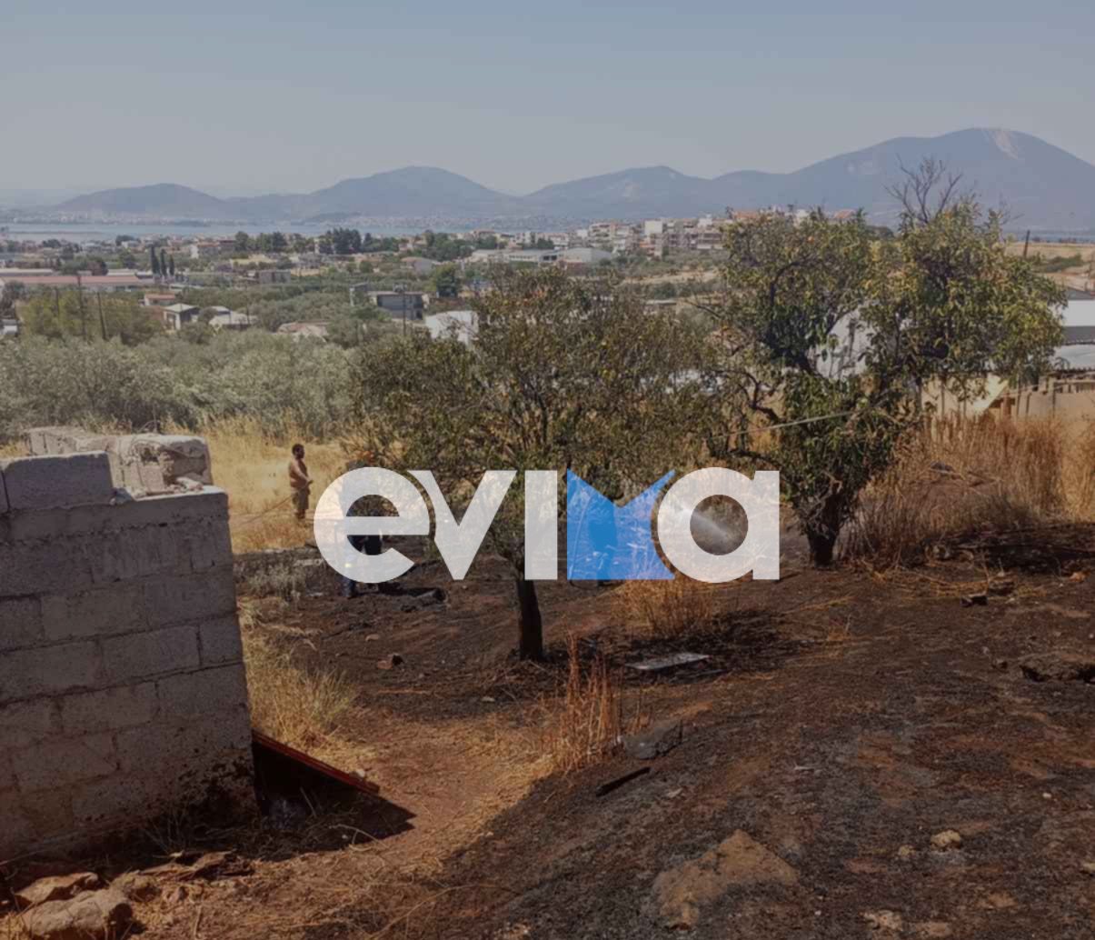 Υπό έλεγχο η φωτιά κοντά σε σπίτια στα Δύο Βουνά Ευβοίας Υπό έλεγχο η φωτιά κοντά σε σπίτια στα Δύο Βουνά Ευβοίας