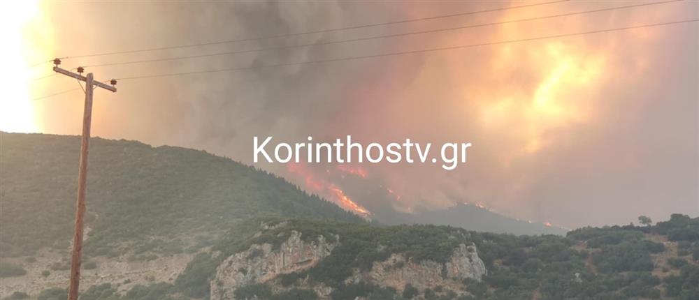 Ανεξέλεγκτη η φωτιά στην Κορινθία: Μάχη με τις φλόγες και μηνύματα 112 (video-φωτο) Ανεξέλεγκτη η φωτιά στην Κορινθία: Μάχη με τις φλόγες και μηνύματα 112 (video-φωτο)