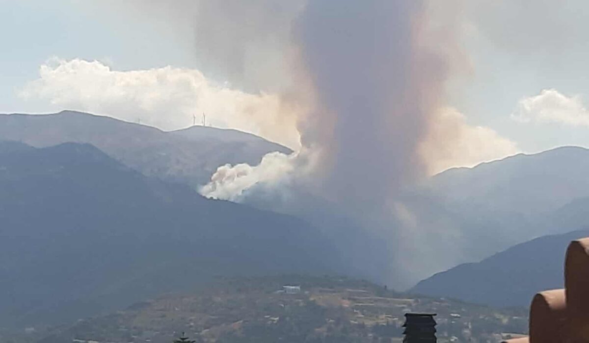Μεγάλη φωτιά στην Αχαΐα – Σηκώθηκαν και εναέρια μέσα (βίντεο) Μεγάλη φωτιά στην Αχαΐα – Σηκώθηκαν και εναέρια μέσα (βίντεο)