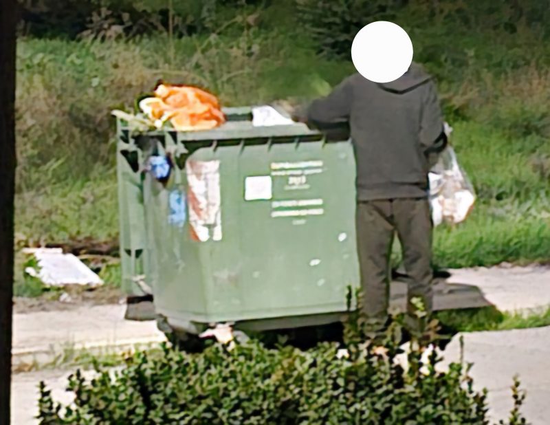 Σοκαριστική εικόνα από την Εύβοια – Άνθρωπος ψάχνει τροφή σε κάδο απορριμμάτων Σοκαριστική εικόνα από την Εύβοια – Άνθρωπος ψάχνει τροφή σε κάδο απορριμμάτων