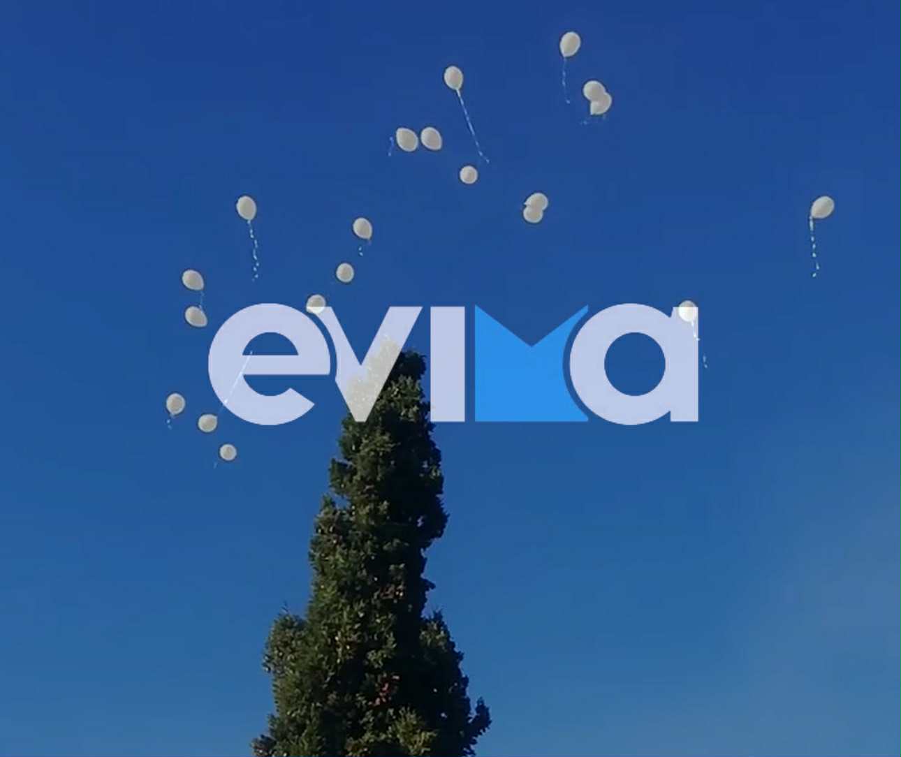 Γέμισε ο ουρανός της Εύβοιας με λευκά μπαλόνια για τον Μάριο – Βίντεο