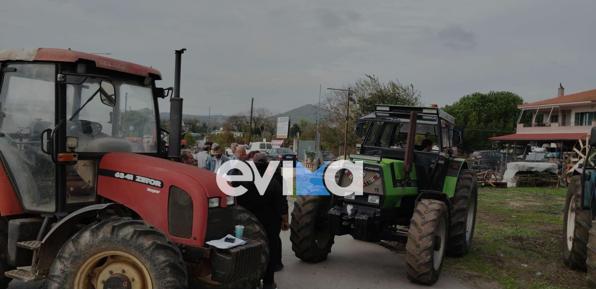 Εύβοια τώρα κλειστός δρόμος από τους αγρότες