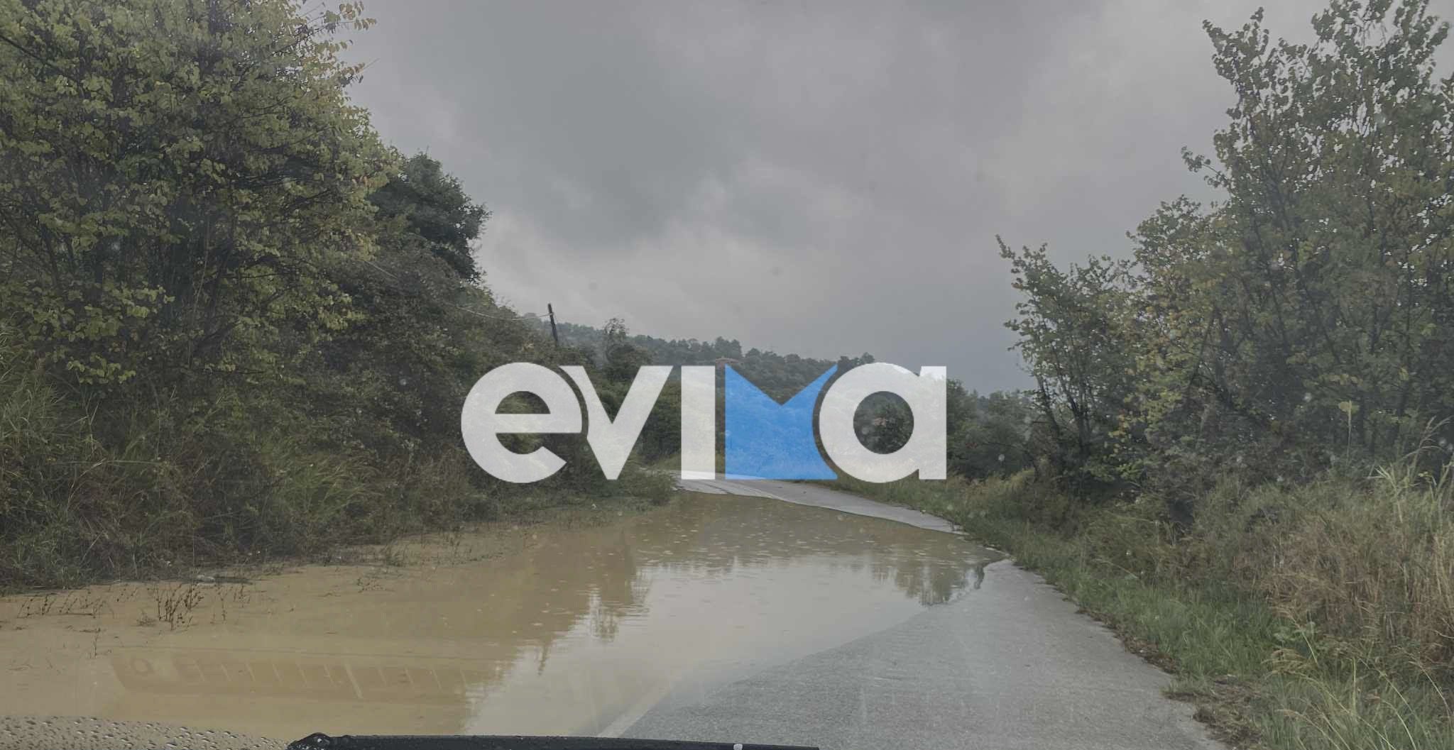 Η «κακοκαιρία» σαρώνει την Εύβοια: Σοβαρά προβλήματα στο οδικό δίκτυο – Μεγάλη προσοχή