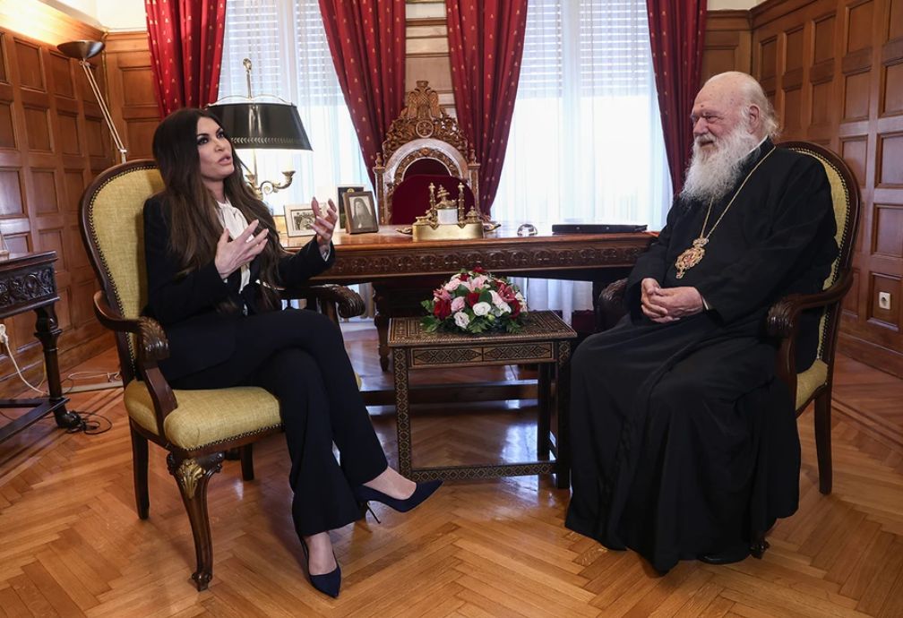 «Είναι θαυμάσιο που σας γνωρίζω»: Συνάντηση Αρχιεπισκόπου Ιερώνυμου με την Κίμπερλι Γκίλφοϊλ