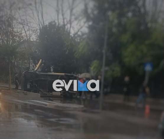 Δύο τροχαία από την κακοκαιρία μέσα σε λίγες ώρες στην Εύβοια