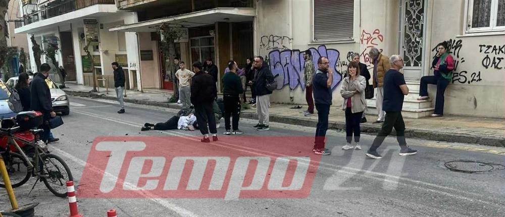 Σοβαρό τροχαίο στην Πάτρα με οδηγό ντελίβερι και μηχανή