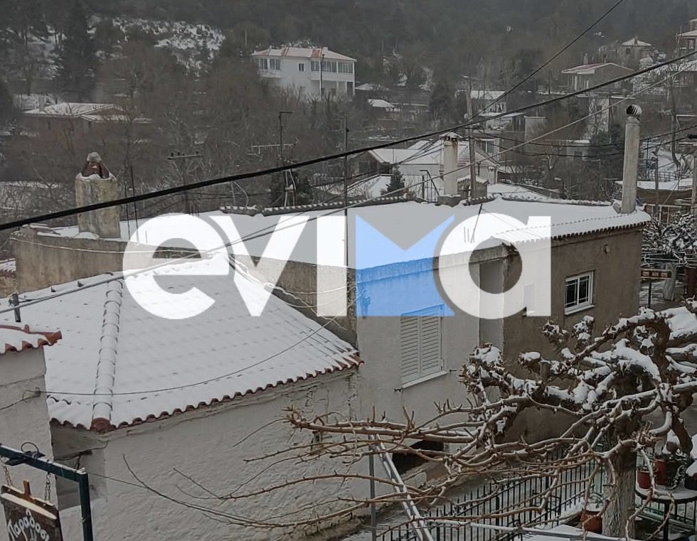 Στα λευκά ξύπνησε η γραφική Σέττα Ευβοίας! Εικόνες καρτ ποστάλ